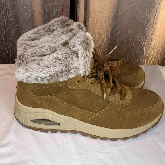 Skechers Brown Winter Boots Durable Comfort - Picture 5 of 6